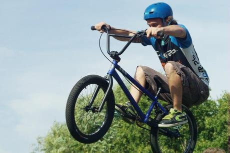 A BMX stunt%2C displays of which will take place at Show in the Park.